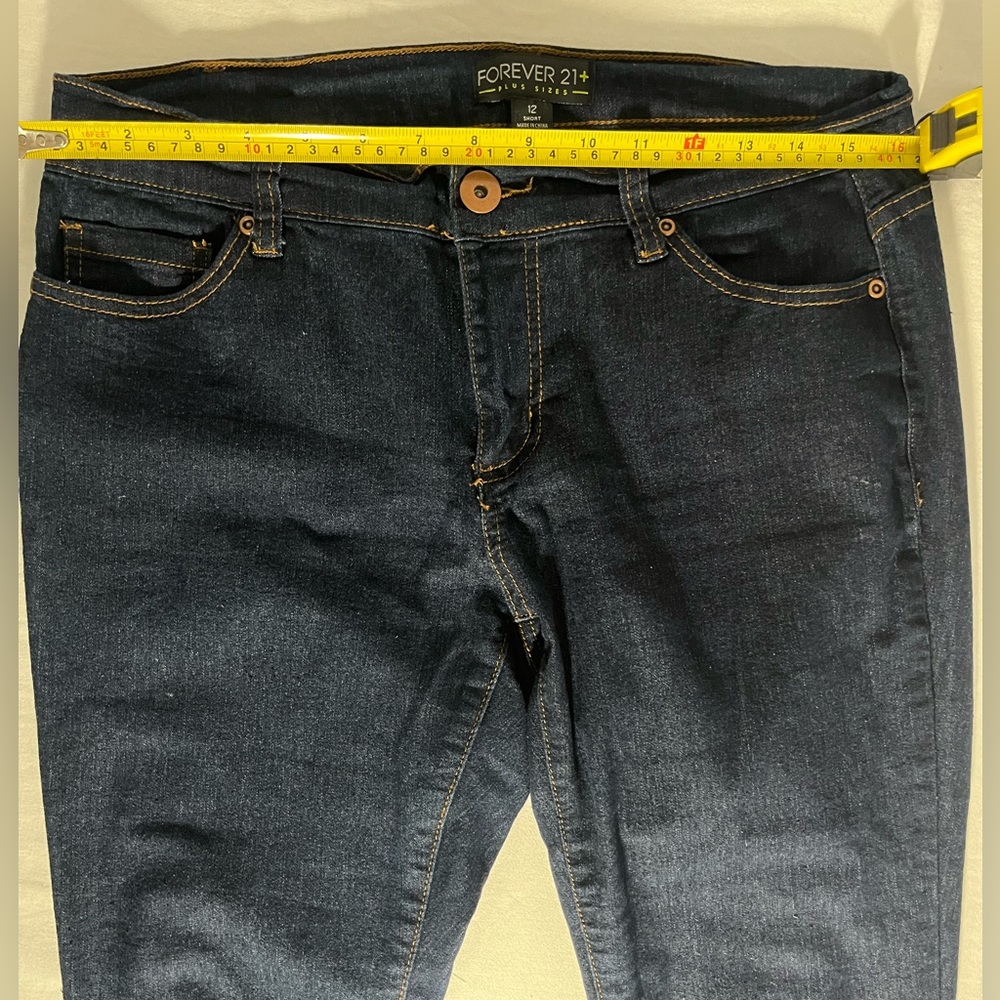 Forever 21 Plus Size Denim Jeans Pants - Size 12 Short - Dark Blue - Women’s - Picture 2 of 9